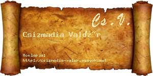Csizmadia Valér névjegykártya